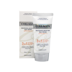 Enough Крем для лица солнцезащитный - Collagen 3in1 whitening moisture sun сream SPF50 PA+++, 50г