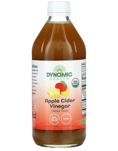 Dynamic health, Тоник для выведения токсинов с органическим яблочным уксусом, 16 жидких унций (473 мл)