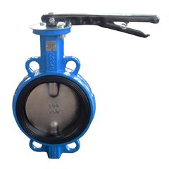 Затвор поворотный дисковый Seagull, DN 40, PN 16, межфланцевый, с диском из чугуна, уплотнение EPDM, NBR, ручка