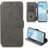 Чехол книжка-подставка кожаный с магнитной застежкой для Samsung Galaxy A04s (Серый)