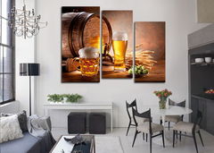 Модульная картина "Бочка пива"