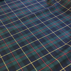 Мерный лоскут 1,05 м шерсть тартан клетка  зеленая 3169