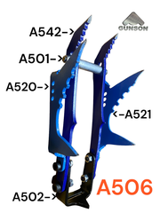 Grivel Rambo / 60C2A / 30HGSA /3mm / Blue /W-gr. The front part of the crampon assembly