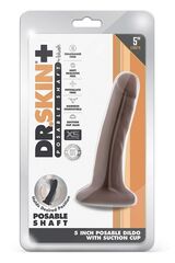 Коричневый фаллоимитатор-реалистик 5 Inch Posable Dildo - 13,9 см. - 