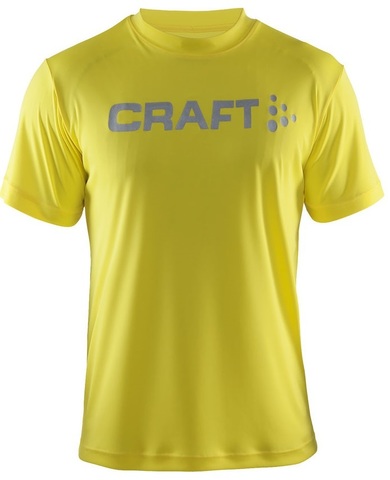 Футболка Craft Active Run Logo мужская желтая
