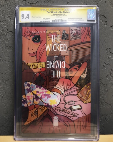 Wicked + Divine #1 CGC 9.4 (с автографом Брайна Ли О Мэйли)