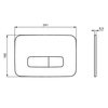 Ideal Standard R0459AW IS R0459AW Oleas™ M3 Механическая панель смыва 242х165 мм, 2 объёма, белый матовый