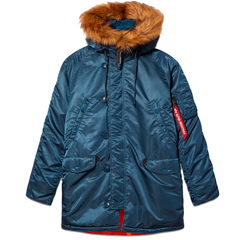 Парка Alpha Industries N-3B Slim Fit Slate Blue (Голубая)