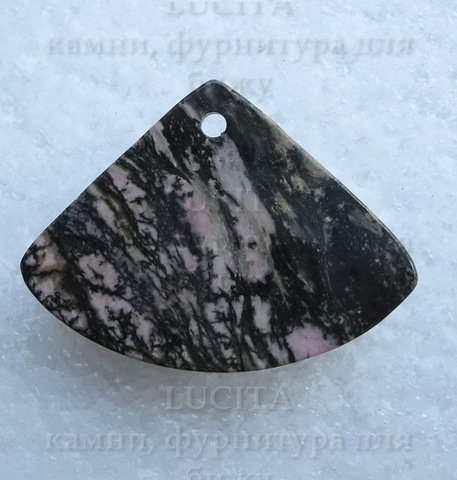 Подвеска Родонит №34 (48х35х7 мм) ()