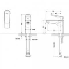 CМЕСИТЕЛЬ BRAVAT НА РАКОВИНУ REAL F1121179CP