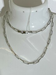 Якорь прямоугольный 0,4 (серебряная цепь)
