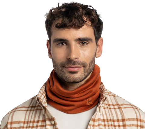 Картинка шарф-труба Buff Wool heavyweight Solid Cinnamon - 3