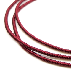 Канитель мягкая, гладкая, KAN/MF, 1 мм, глянец, т.бордовый