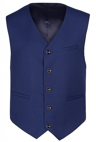 Строгий жилет синего цвета STENSER