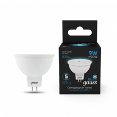 Лампа Gauss LED MR16 9W 830lm 6500K  GU5.3 101505309