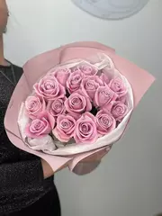 Букет из нежно-розовых роз (15шт)