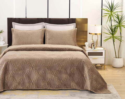 Покрывало 240x260 Sofi De MarkO Ариэль коричневое