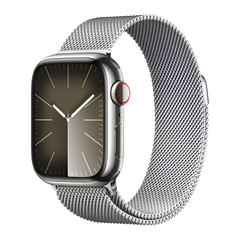 Умные часы Apple Watch Series 9 GPS + Cellular, 41mm, Stainless Steel Case with Silver Milanese Loop (Серебристый)