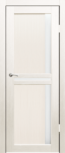 Дверь межкомнатная Синержи Эль Порте, цвет молочный дуб, экошпон, стекло сатин