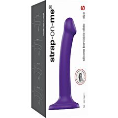 Фиолетовый фаллоимитатор-насадка Strap-On-Me Dildo Dual Density size S - 17 см. - 