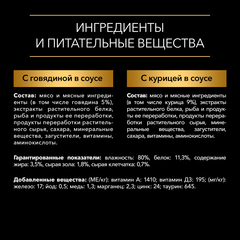 Pro Plan пауч для взрослых собак (говядина,курица) 10х85 г