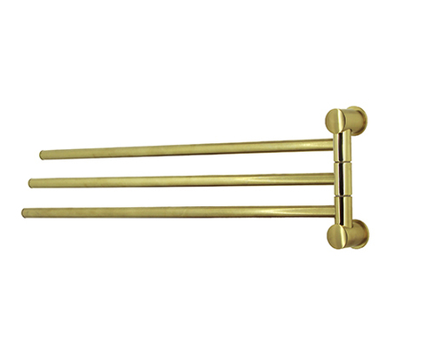 WasserKRAFT K-1033BRUSHED GOLD Держатель полотенец тройной