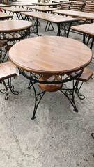 Стол круглый два уровня диаметр 0,95 СТК004А