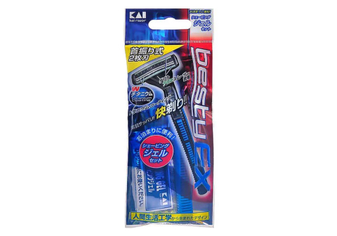 Одноразовый бритвенный станок Besty EX + гель для бритья KAI, 5г