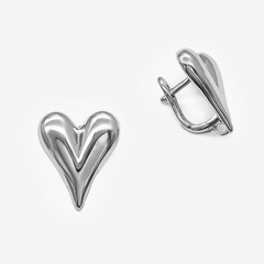 Швензы "Сердце" 18*15,2мм, родирование