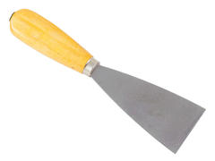 30-3-070 Шпатель-скребок углеродистая сталь с односторонней заточкой кромки, дерев. рукоятка, 70мм (РемоКолор)