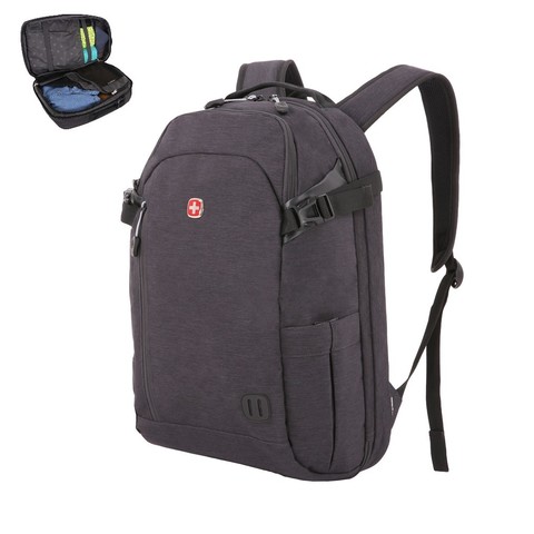 Рюкзак SWISSGEAR с полным раскрыванием и отделением для ноутбука 15, серый (SA3555424416) 31x20x47 см., 29 л.