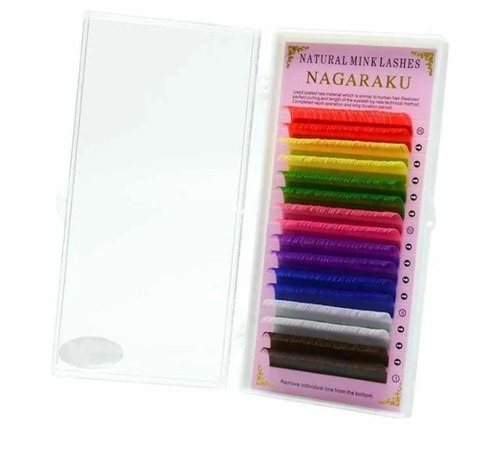 Цветные ресницы Nagaraku 16 линий