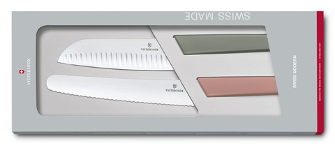 Набор ножей кухонных Victorinox Swiss Modern (6.9096.22G) компл.:2шт ассорти подар.коробка
