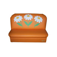 Диван детский "Аппликация" Ромашки оранжевый