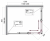 BelBagno UNO-195-AH-2-120/80-P-Cr Душевой уголок