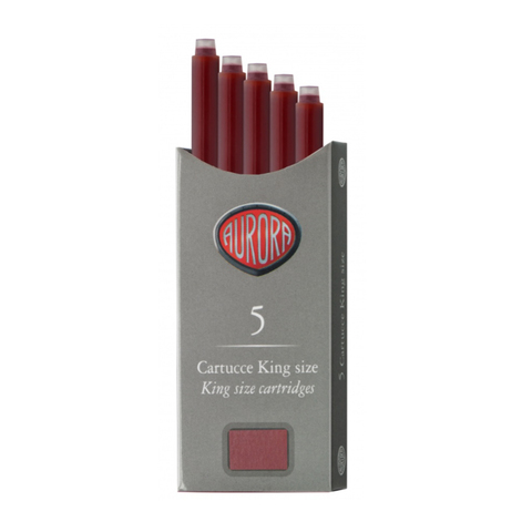 Картридж с чернилами для перьевой ручки Aurora red, упаковка из 5 шт.