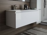 Комплект мебели для ванной Dallas Luxe 130 подвесной 1 ящик (левый)
