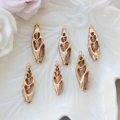 Подвеска Ракушка с позолотой 25-40 на 8-12 мм, РК051