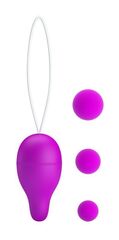 Лиловое вагинальное яйцо с утяжеляющими шариками Kegel Ball - 