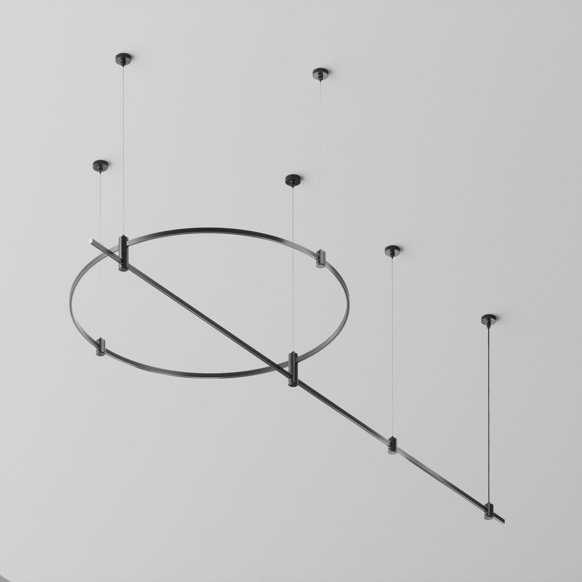 Основание на тросовых подвесах Hang для трековых светильников Maytoni Technical Flarity TFC-Flar-H05-B