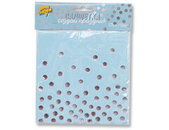 Салфетки Горошек серебряный на голубом, 33 см, 6 шт.