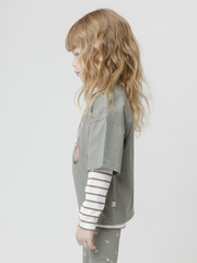 фуфайка  для девочки  КР 302902/хаки 6206 к663