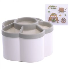 
          Подставка-стакан для канцтоваров Alingar, пластиковая, форма цветок, 15 см * 11 см, цвет белый/серый, ПВХ наклейки в комплекте