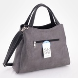 Сумка Саломея 373 македония серый + черный