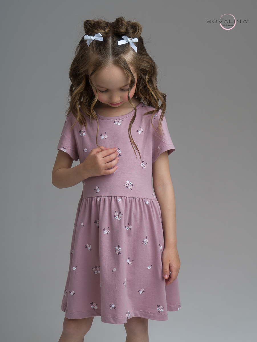 Платье Лето черничные незабудки