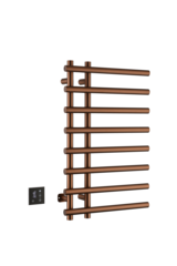 Полотенцесушитель электрический круглый сухой BRUSHED BRONZE