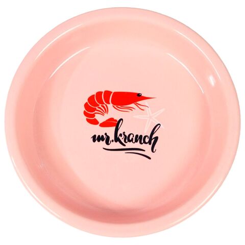 Mr.Kranch миска керамическая для кошек Креветочка розовая 200 мл