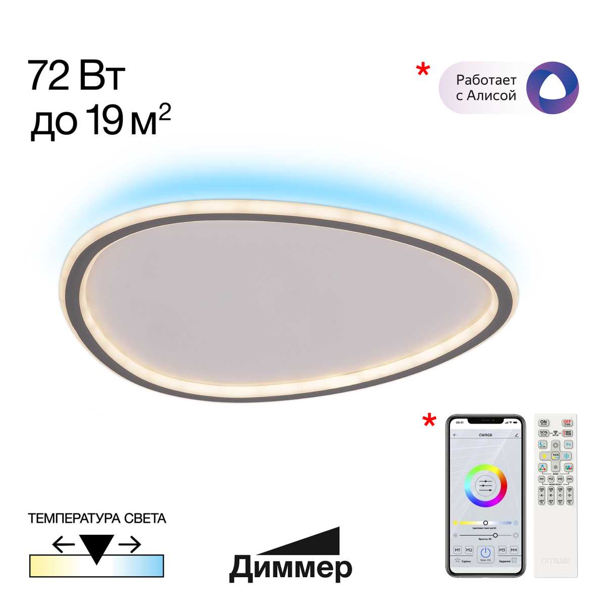 Потолочный светодиодный светильник Citilux Trio CL215B251E