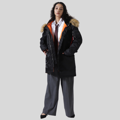 Парка Alpha Industries N-3B W Black (Черная)