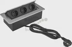 Розетка Cactus CS-SOCKET-EU3-GYBK для столешницы 26.5x11.8x6.5см серый — фото 2